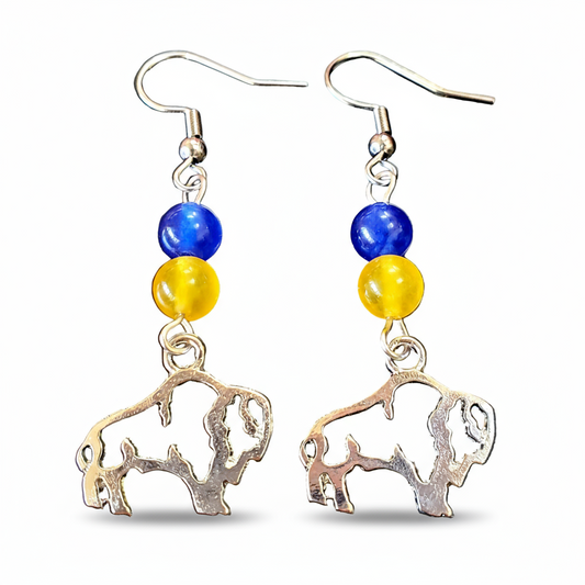 Blue & Yellow Buffalo Sabres Earrings
