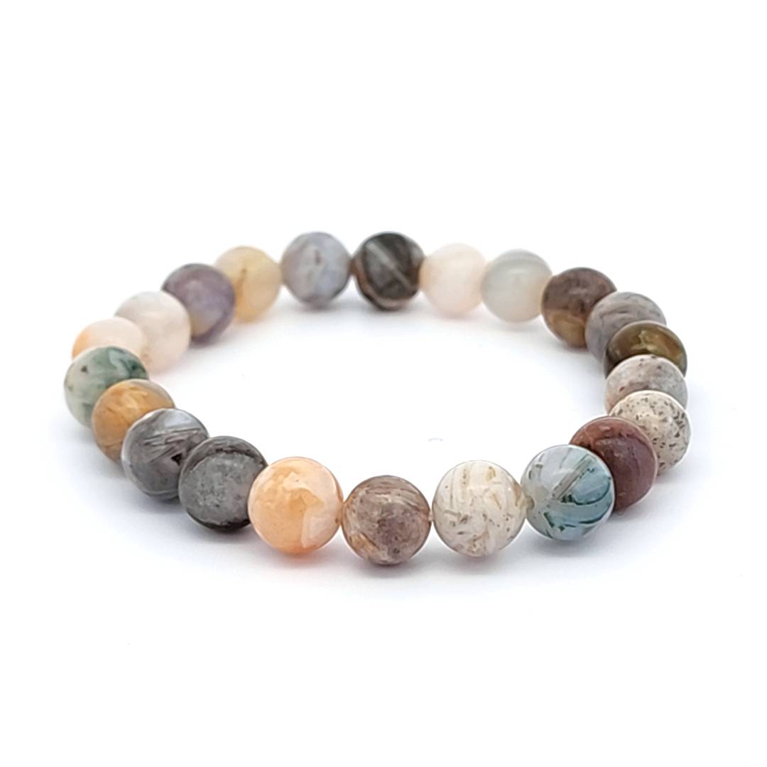 Bamboo Agate Gemstone Bracelet