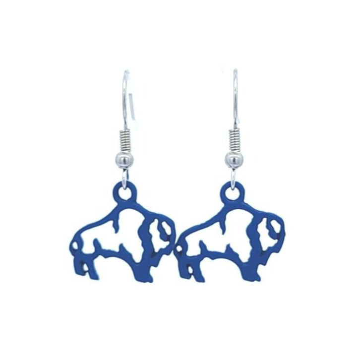 Red & Blue Buffalo Fan Earrings