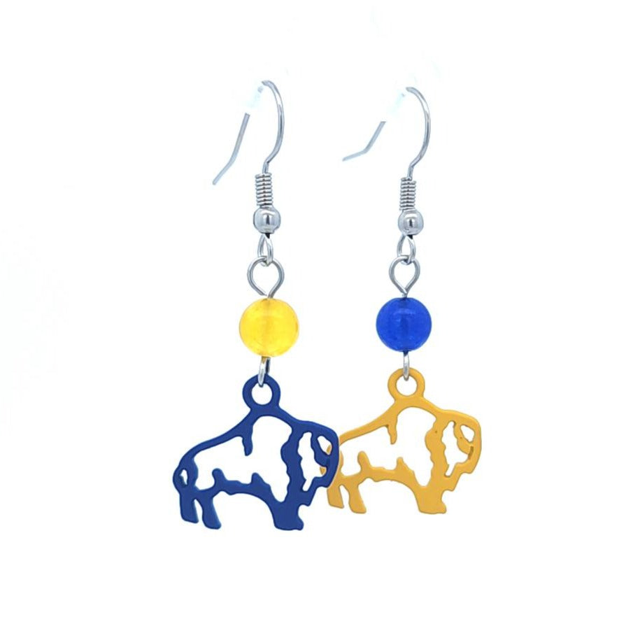 Blue and Yellow Sabres Earrings