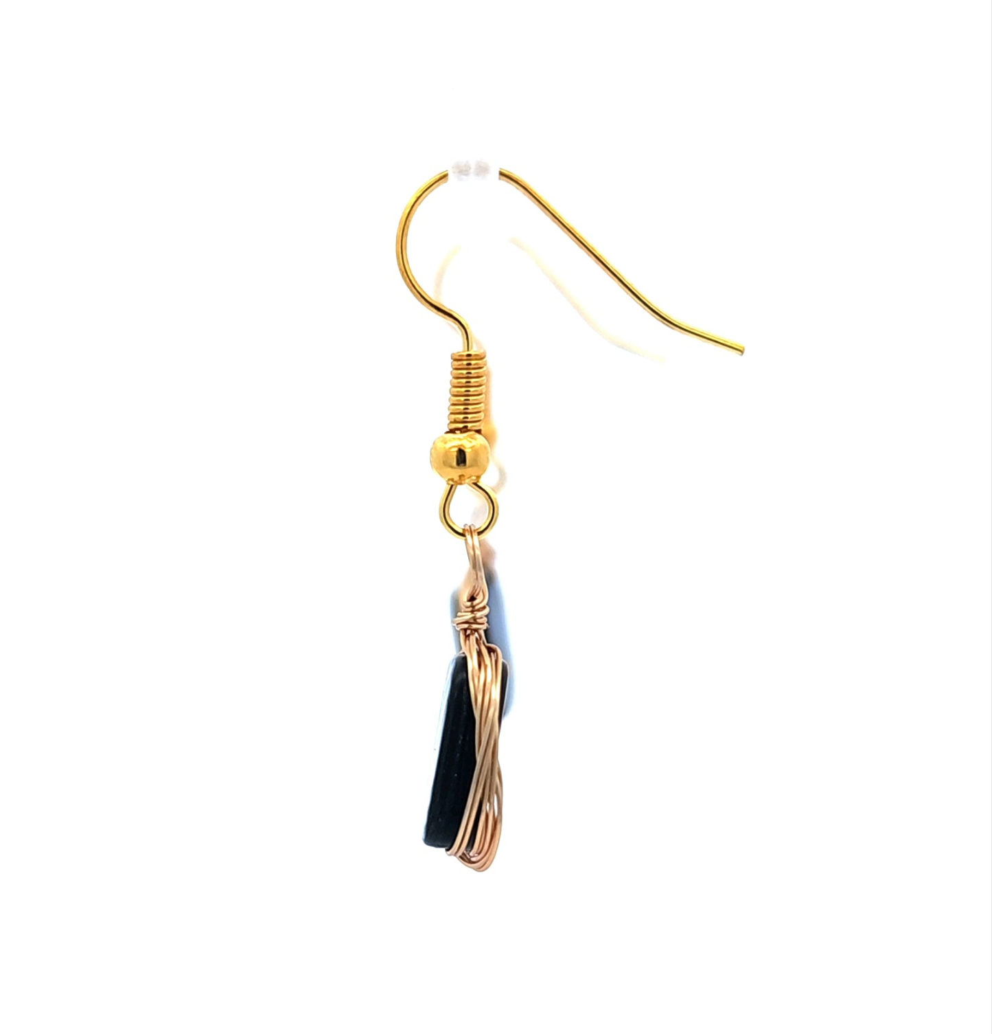 Mother of Pearl Rectangle Earrings in Gold