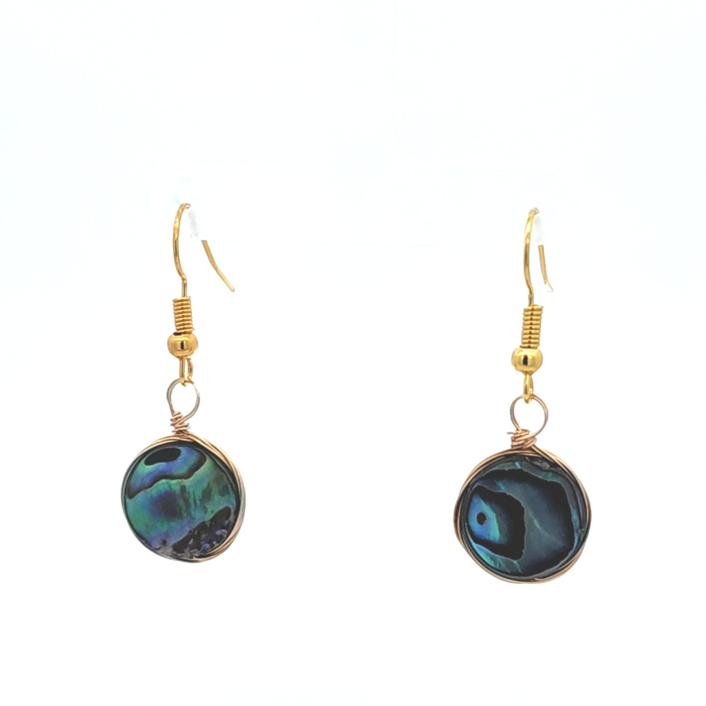 Round Mother of Pearl Earring in Silver