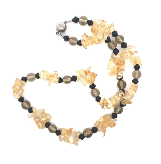 Citrine & Smokey Quartz Necklace