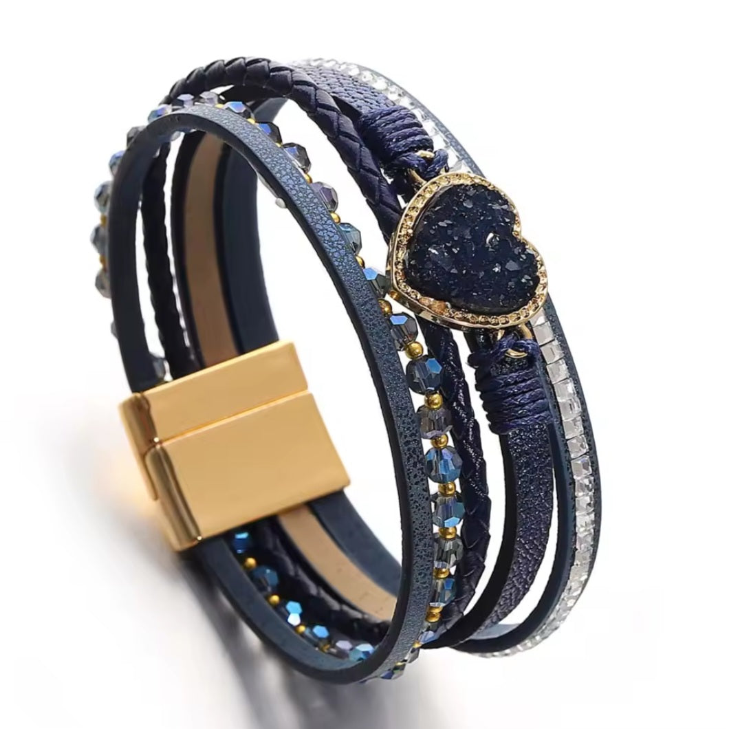 Sparkling Heart Cuff
