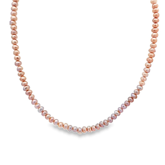 Dainty Pink Freshwater Pearl Necklace
