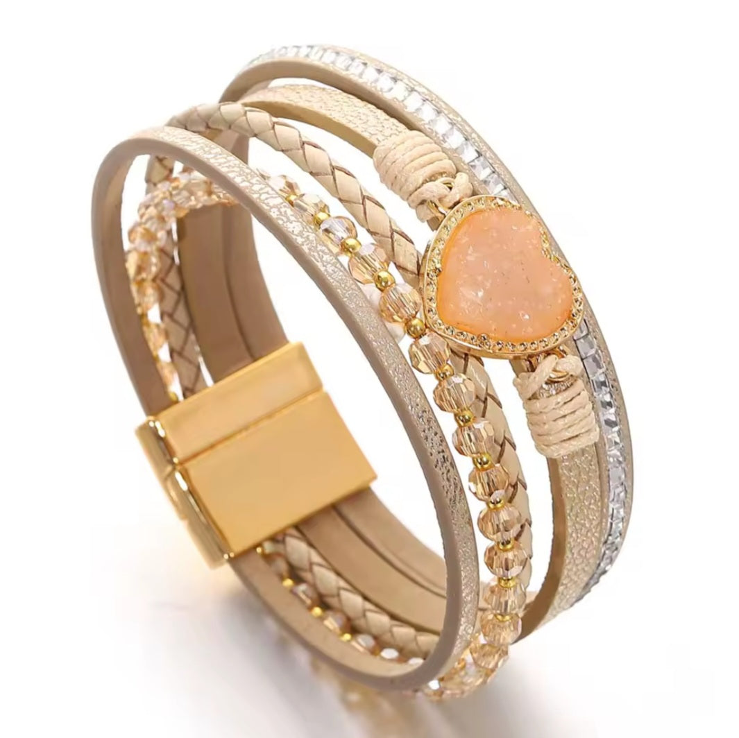 Sparkling Heart Cuff