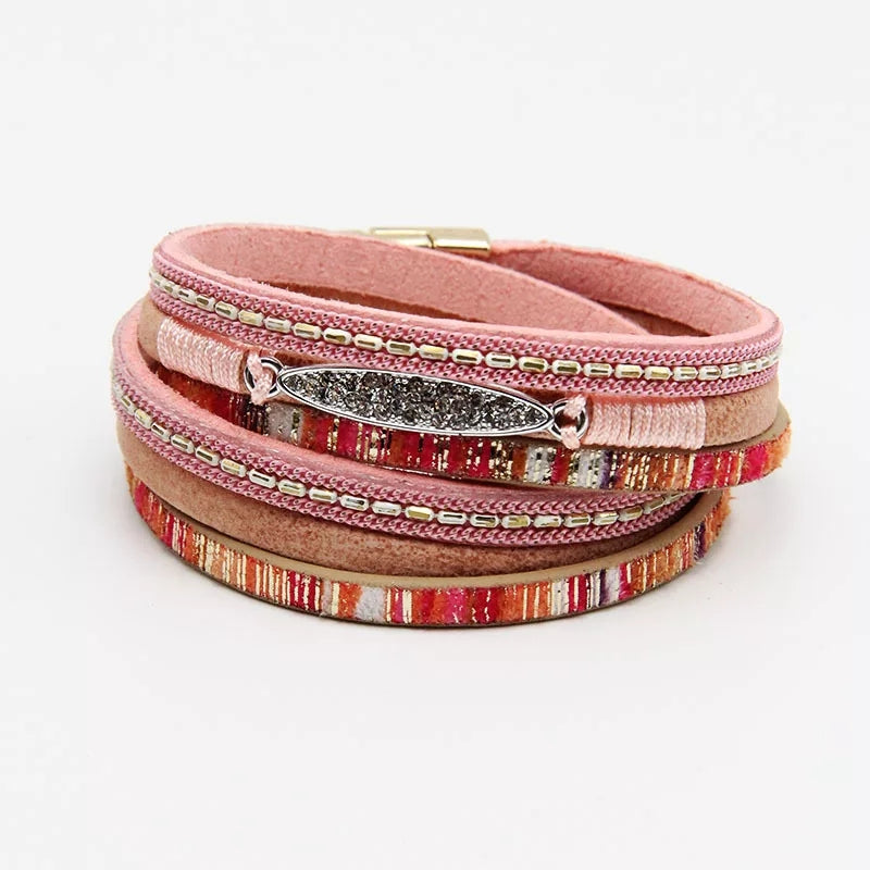 Boho Glam Wrap Bracelet - The Pearl & Stone Jewelry