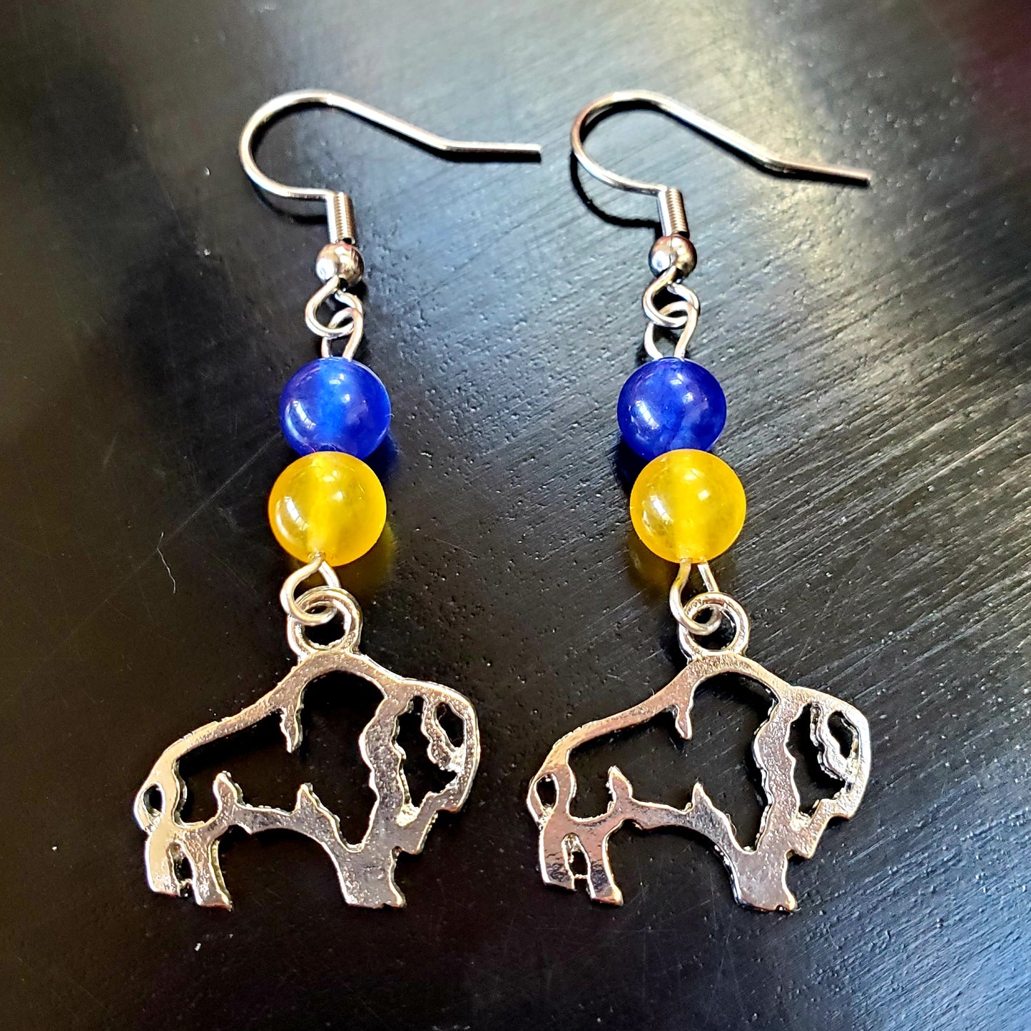 Blue & Yellow Buffalo Sabres Earrings