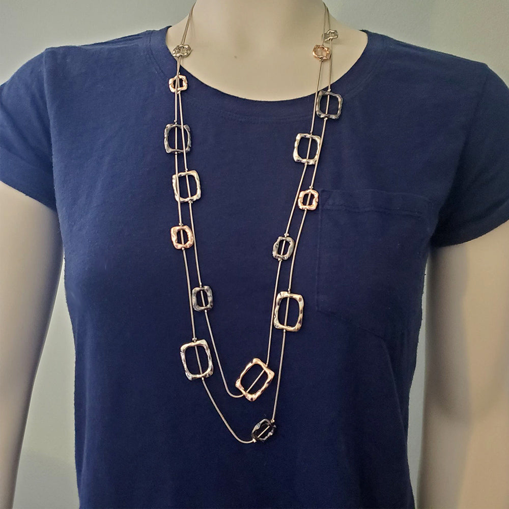 Quinn's Layered Square Necklace