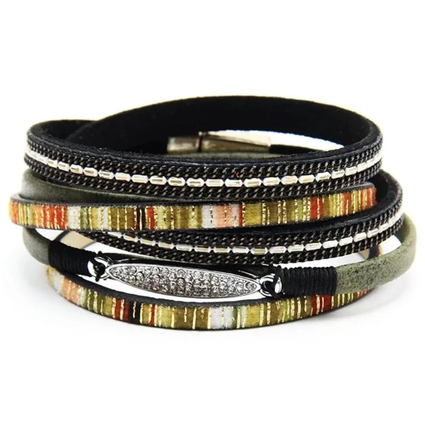 Boho Glam Wrap Bracelet - The Pearl & Stone Jewelry