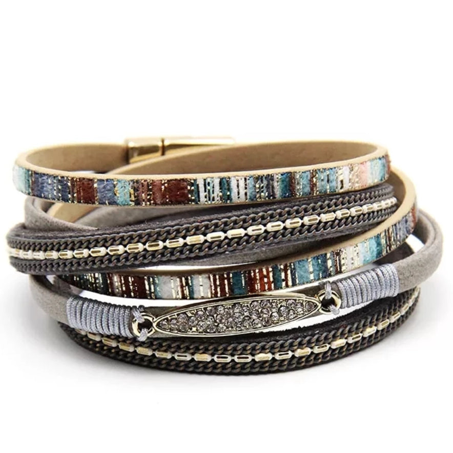 Boho Glam Wrap Bracelet - The Pearl & Stone Jewelry