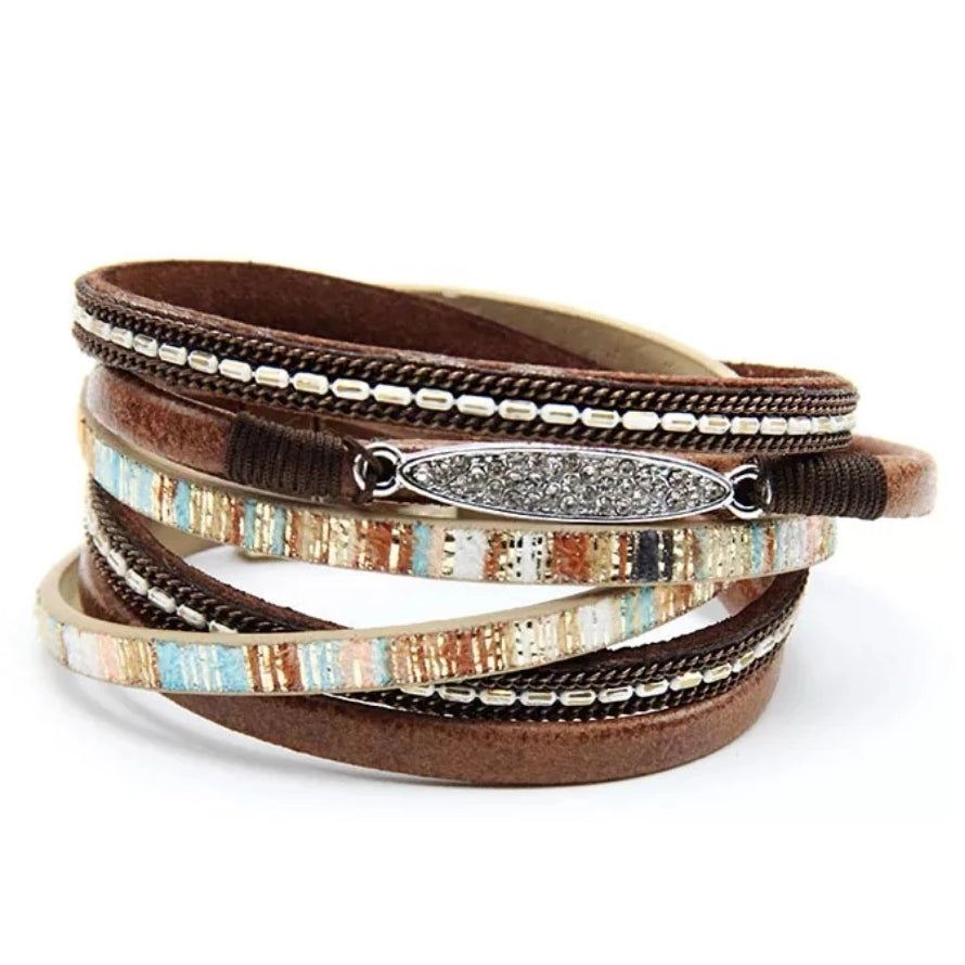 Boho Glam Wrap Bracelet - The Pearl & Stone Jewelry