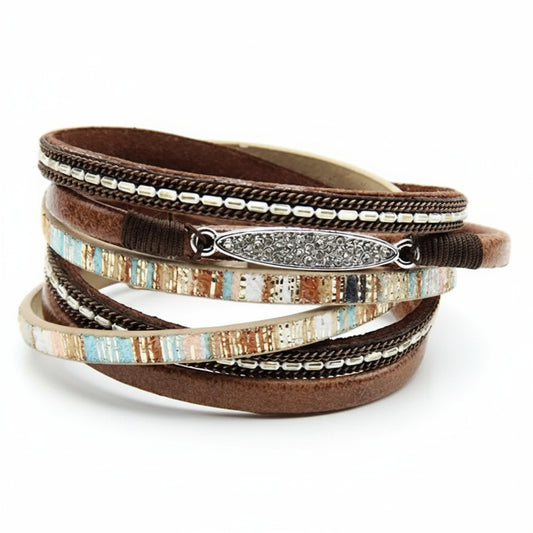 Boho Glam Wrap Bracelet - The Pearl & Stone Jewelry