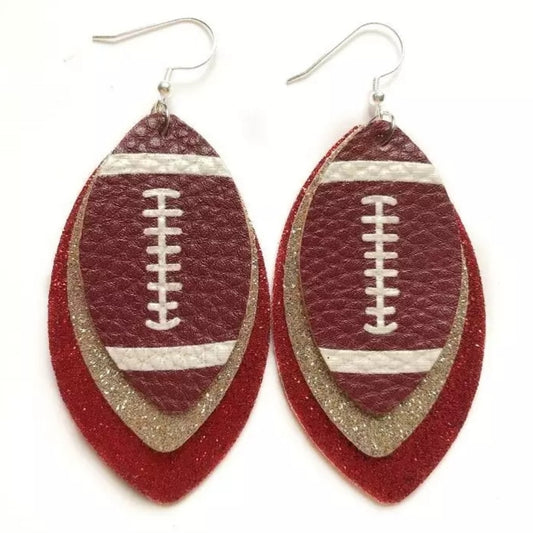 Kansas City Football Earrings