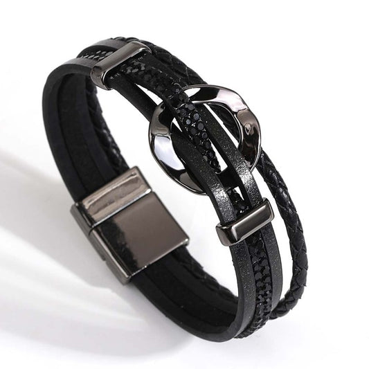 Hammered Circle Skinny Cuff