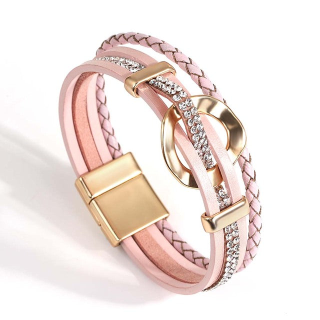 Hammered Circle Skinny Cuff