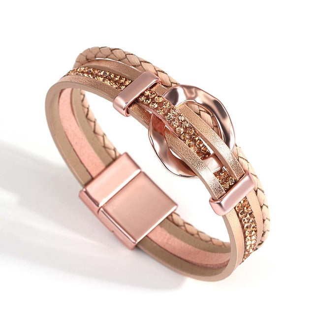 Hammered Circle Skinny Cuff