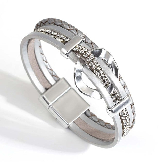 Hammered Circle Skinny Cuff