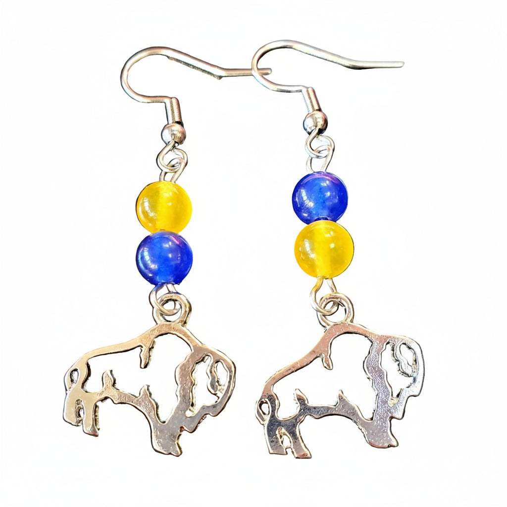 Blue & Yellow Buffalo Sabres Earrings