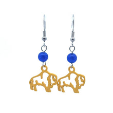 Blue and Yellow Sabres Earrings