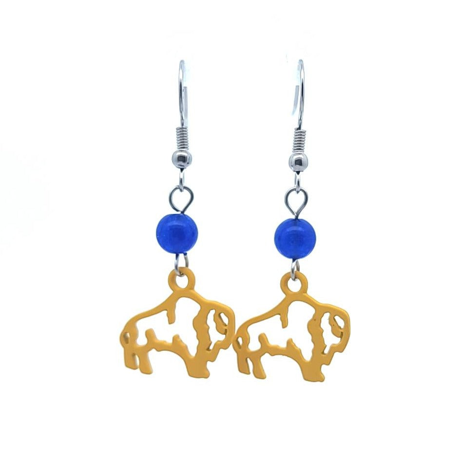 Blue and Yellow Sabres Earrings