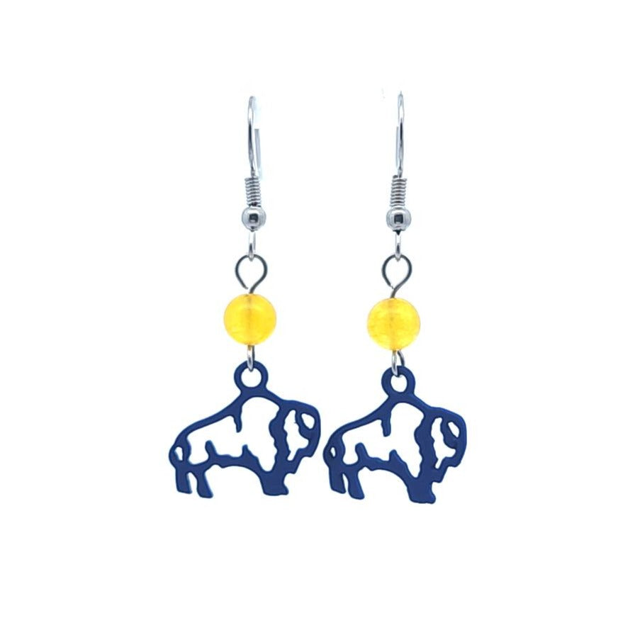 Blue and Yellow Sabres Earrings