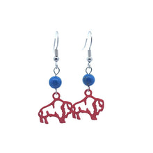 Red/Blue Buffalo Fan Earrings
