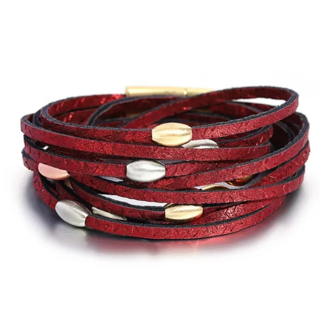 Tri Metal Wrap Bracelet