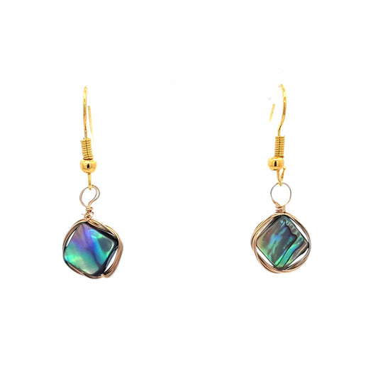 Mother of Pearl in Gold Earrings