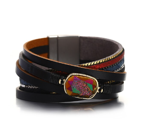 Geode Twist Cuff - The Pearl & Stone Jewelry 