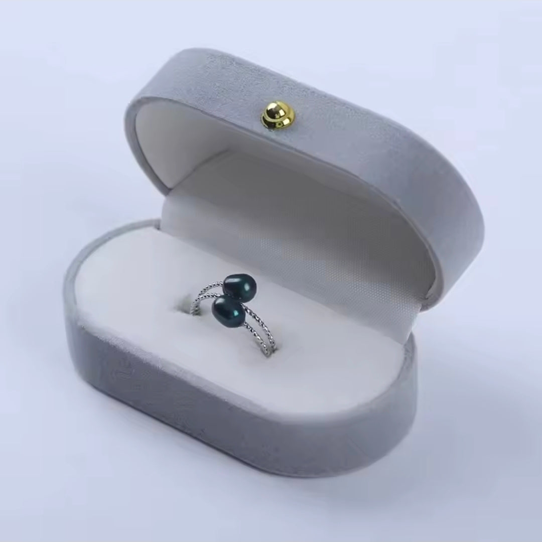 Double Wrap Pearl Ring