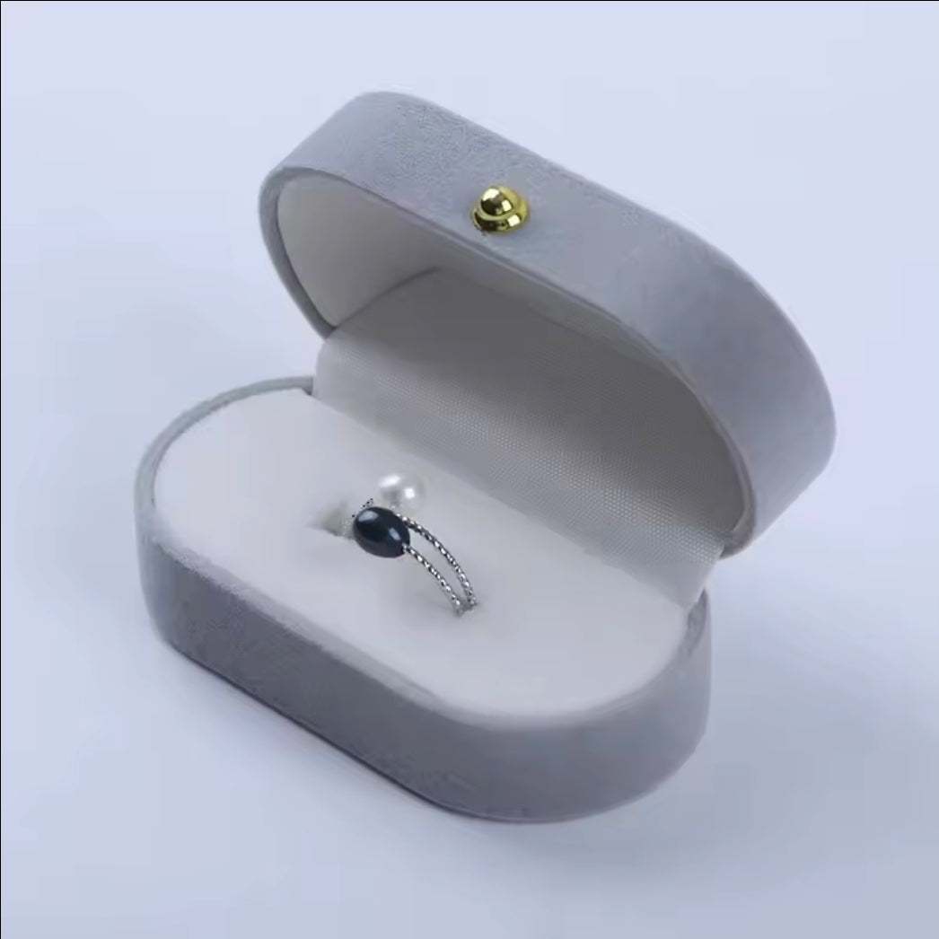 Double Wrap Pearl Ring