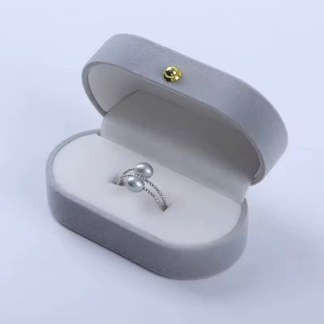 Double Wrap Pearl Ring
