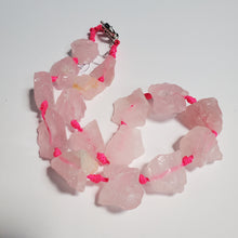 Rose Quartz Rock Necklace