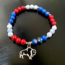 Buffalo Fan Gemstone Stretch Bracelet