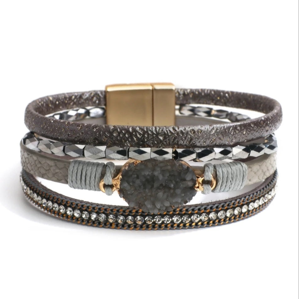 Druzy Geode Cuff - The Pearl & Stone Jewelry 