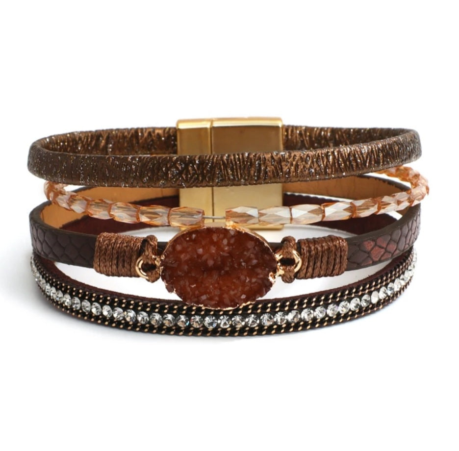 Druzy Geode Cuff - The Pearl & Stone Jewelry 