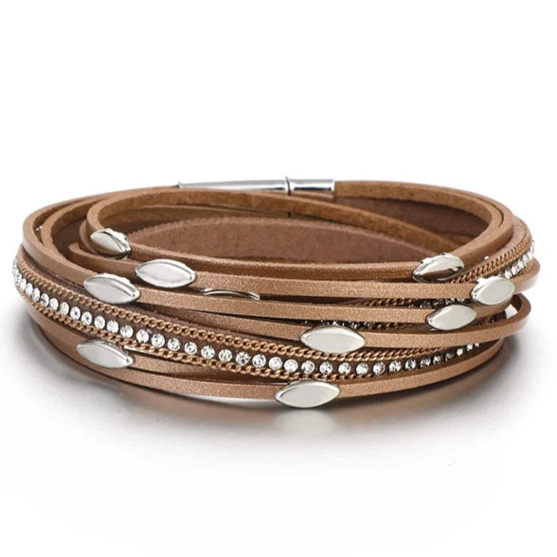 Petra Leather Wrap Bracelet — FoundPath Jewelry