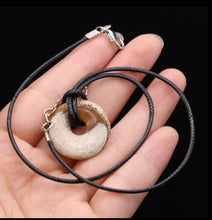 Large Gemstone Disk Necklace