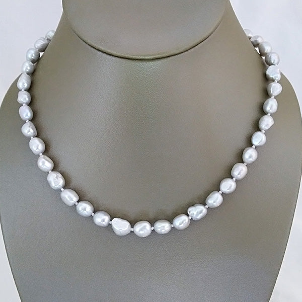 Soft Silver Freshwater Pearl Necklace - The Pearl & Stone Jewelry 