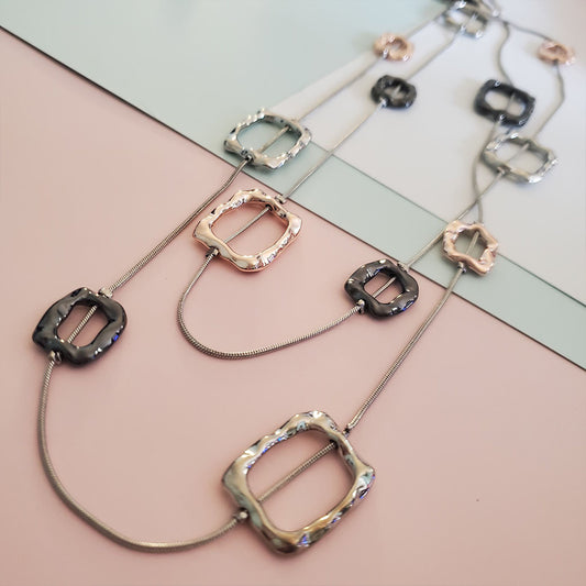 Quinn's Layered Square Necklace